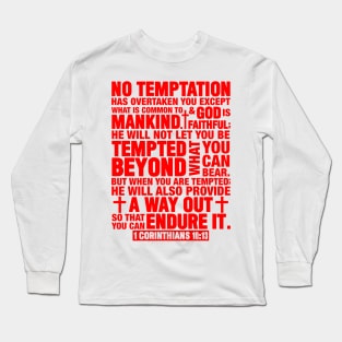 1 Corinthians 10:13 Long Sleeve T-Shirt